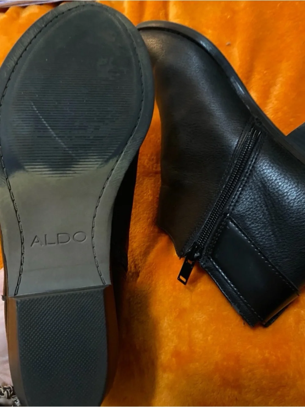 ALDO Women’s Black Leather Ankle Shoe